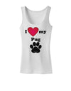 I Heart My Pug Womens Petite Tank Top by TooLoud-TooLoud-White-X-Small-Davson Sales