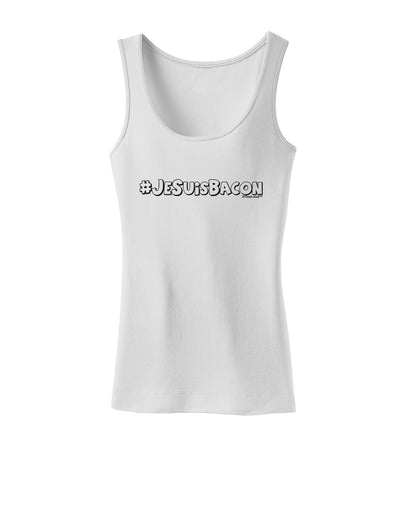 Hashtag JeSuisBacon Deco Womens Tank Top-Womens Tank Tops-TooLoud-White-X-Small-Davson Sales