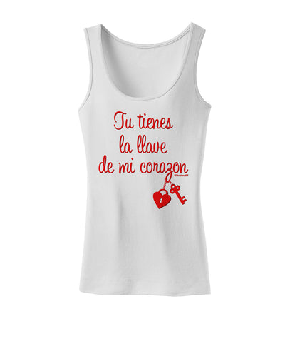 Tu Tienes La Llave De Mi Corazon Womens Tank Top by TooLoud-Womens Tank Tops-TooLoud-White-X-Small-Davson Sales