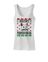 Meowy Christmas Cat Knit Look Womens Tank Top by-Womens Tank Tops-TooLoud-White-X-Small-Davson Sales