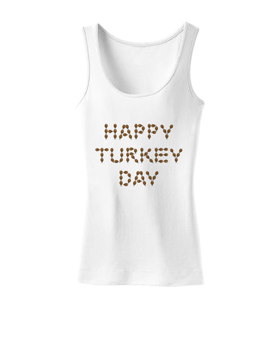 Happy Turkey Day Turkey Legs Thanksgiving Womens Tank Top-Womens Tank Tops-TooLoud-White-X-Small-Davson Sales