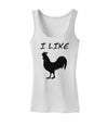 I Like Rooster Silhouette - Funny Womens Tank Top by TooLoud-Womens Tank Tops-TooLoud-White-X-Small-Davson Sales