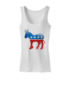 Democrat Bubble Symbol Womens Petite Tank Top-TooLoud-White-X-Small-Davson Sales