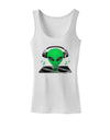 Alien DJ Womens Petite Tank Top-TooLoud-White-X-Small-Davson Sales