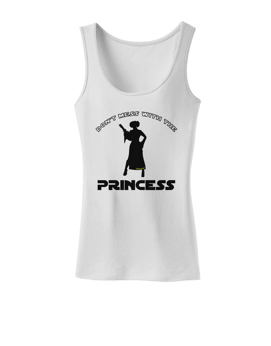 Don't Mess With The Princess Womens Petite Tank Top-TooLoud-White-X-Small-Davson Sales