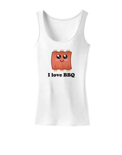 I love BBQ Ribs Womens Tank Top-Womens Tank Tops-TooLoud-White-X-Small-Davson Sales