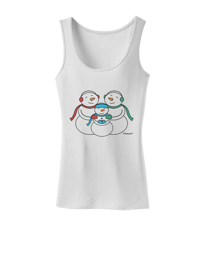 Cute Snowman Family with Boy Womens Tank Top by TooLoud-Womens Tank Tops-TooLoud-White-X-Small-Davson Sales