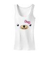 Kyu-T Face - Beartholomea Cute Girl Bear Womens Tank Top-Womens Tank Tops-TooLoud-White-X-Small-Davson Sales