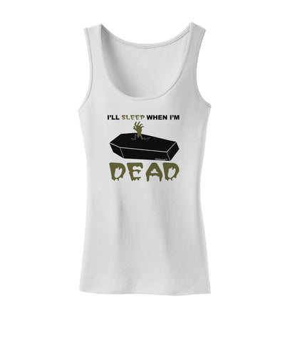 Sleep When Dead Coffin Womens Tank Top-Womens Tank Tops-TooLoud-White-X-Small-Davson Sales