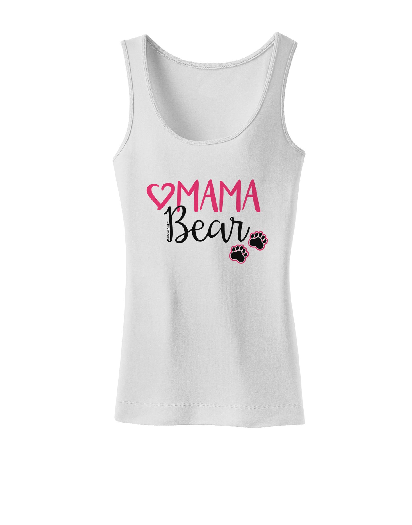 Mama Bear Paws Womens Petite Tank Top-TooLoud-White-X-Small-Davson Sales