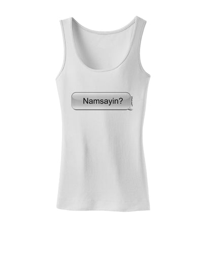 Namsayin Text Bubble Womens Petite Tank Top-TooLoud-White-X-Small-Davson Sales