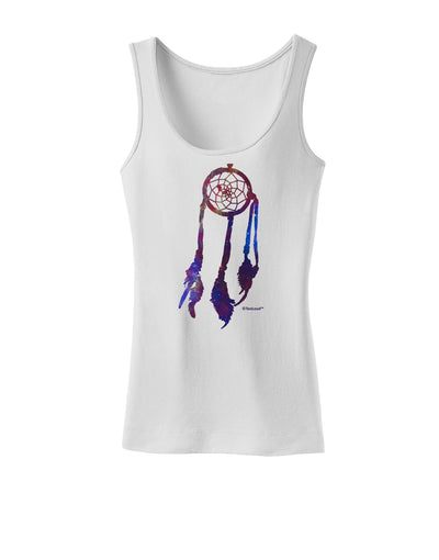 Graphic Feather Design - Galaxy Dreamcatcher Womens Tank Top by TooLoud-Womens Tank Tops-TooLoud-White-X-Small-Davson Sales