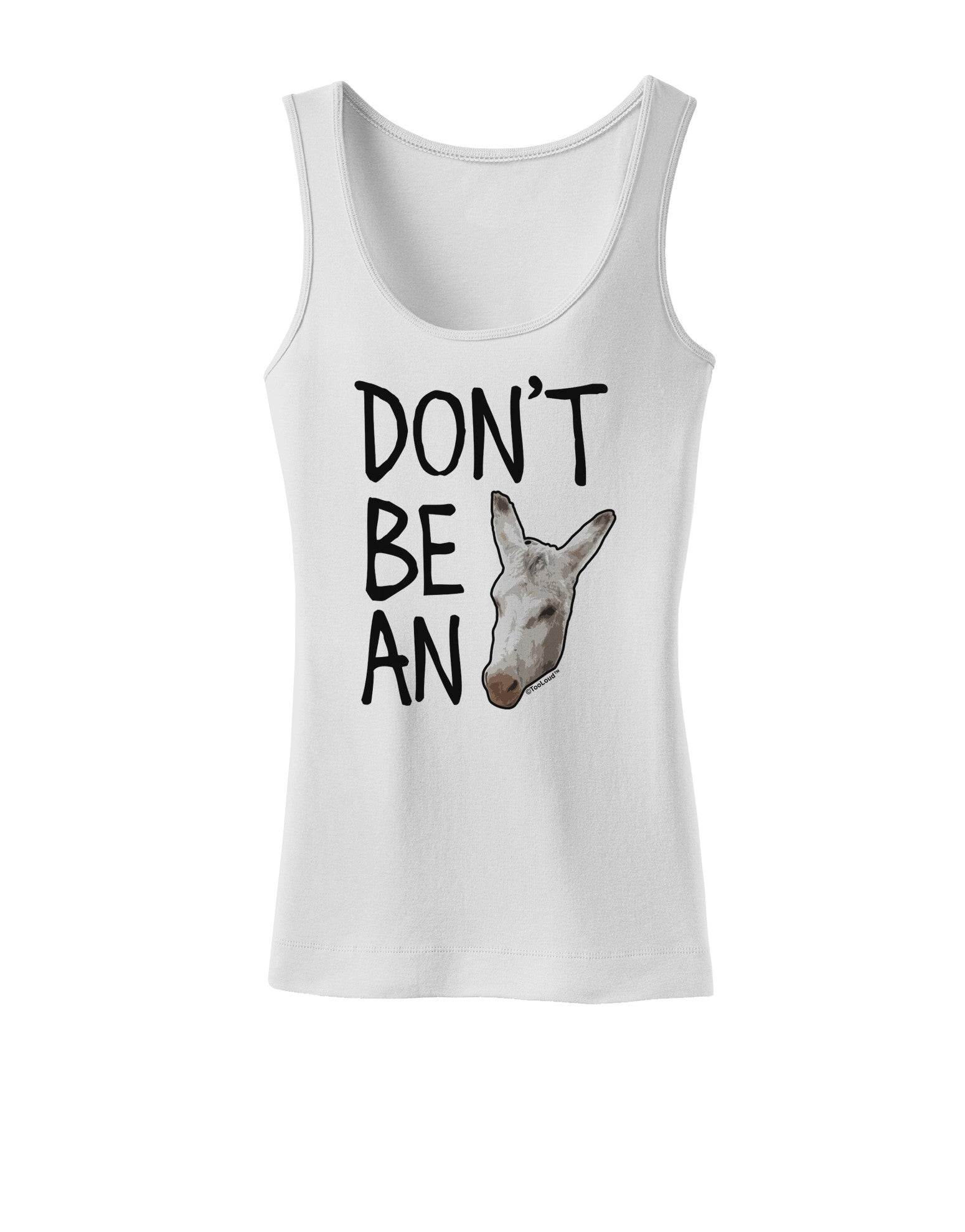 Don't Be An Ass Womens Petite Tank Top-TooLoud-White-X-Small-Davson Sales
