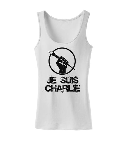 Je Suis Charlie Womens Tank Top-Womens Tank Tops-TooLoud-White-X-Small-Davson Sales