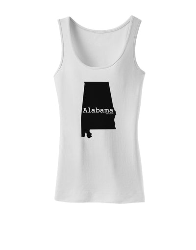 Alabama - United States Shape Womens Tank Top by TooLoud-Womens Tank Tops-TooLoud-White-X-Small-Davson Sales