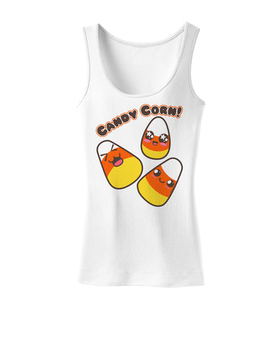 Cute Kawaii Candy Corn Halloween Womens Tank Top-Womens Tank Tops-TooLoud-White-X-Small-Davson Sales