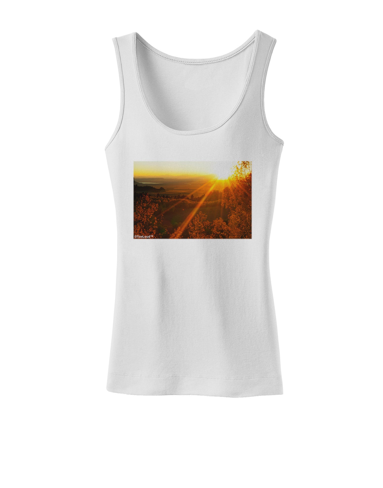 Colorado Sunset Womens Petite Tank Top-TooLoud-White-X-Small-Davson Sales