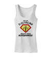 Electrician - Superpower Womens Petite Tank Top-TooLoud-White-X-Small-Davson Sales