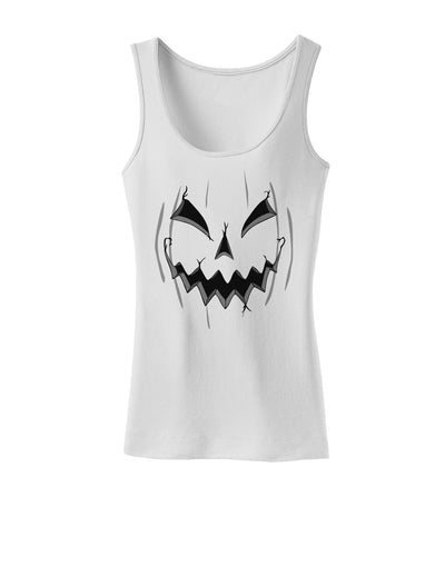 Halloween Scary Evil Jack O Lantern Pumpkin Womens Tank Top-Womens Tank Tops-TooLoud-White-X-Small-Davson Sales