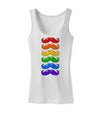 Colorful Rainbow Mustaches Womens Tank Top-Womens Tank Tops-TooLoud-White-X-Small-Davson Sales