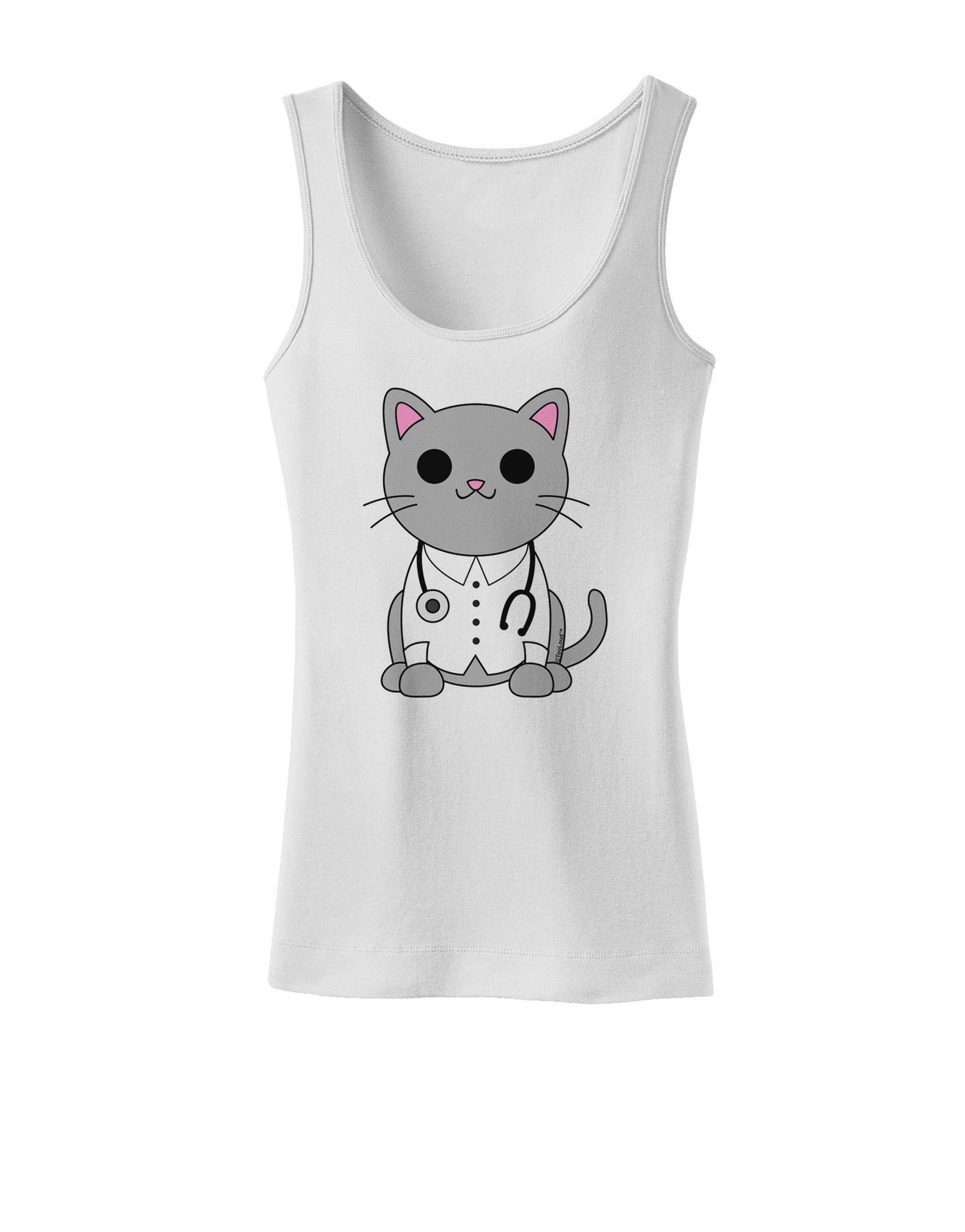 Dr Cat MD - Cute Cat Design Womens Tank Top by TooLoud-Womens Tank Tops-TooLoud-White-X-Small-Davson Sales