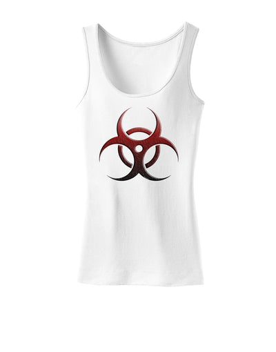 Biohazard Symbol Red Stone - Apocalypse Womens Tank Top-Womens Tank Tops-TooLoud-White-X-Small-Davson Sales