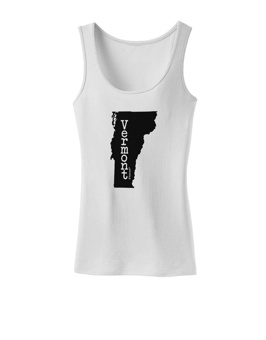 Vermont - United States Shape Womens Tank Top by TooLoud-Womens Tank Tops-TooLoud-White-X-Small-Davson Sales