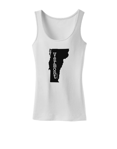 Vermont - United States Shape Womens Tank Top by TooLoud-Womens Tank Tops-TooLoud-White-X-Small-Davson Sales