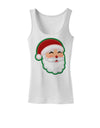 Cute Santa Claus Face Faux Applique Womens Tank Top-Womens Tank Tops-TooLoud-White-X-Small-Davson Sales