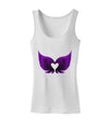 Cute Dark Angel Wings Black and Purple Heart Womens Tank Top-Womens Tank Tops-TooLoud-White-X-Small-Davson Sales