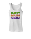 Happy Mardi Gras Text Womens Tank Top by TooLoud-Womens Tank Tops-TooLoud-White-X-Small-Davson Sales