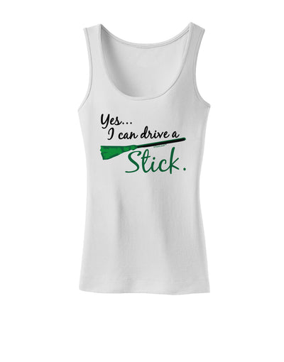 Drive Stick Green Womens Tank Top-Womens Tank Tops-TooLoud-White-X-Small-Davson Sales