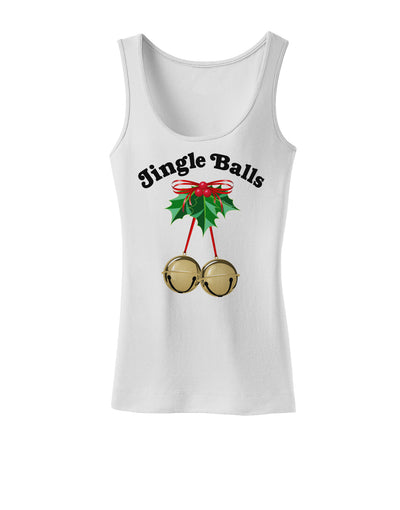 Jingle Balls with Text Womens Tank Top-Womens Tank Tops-TooLoud-White-X-Small-Davson Sales