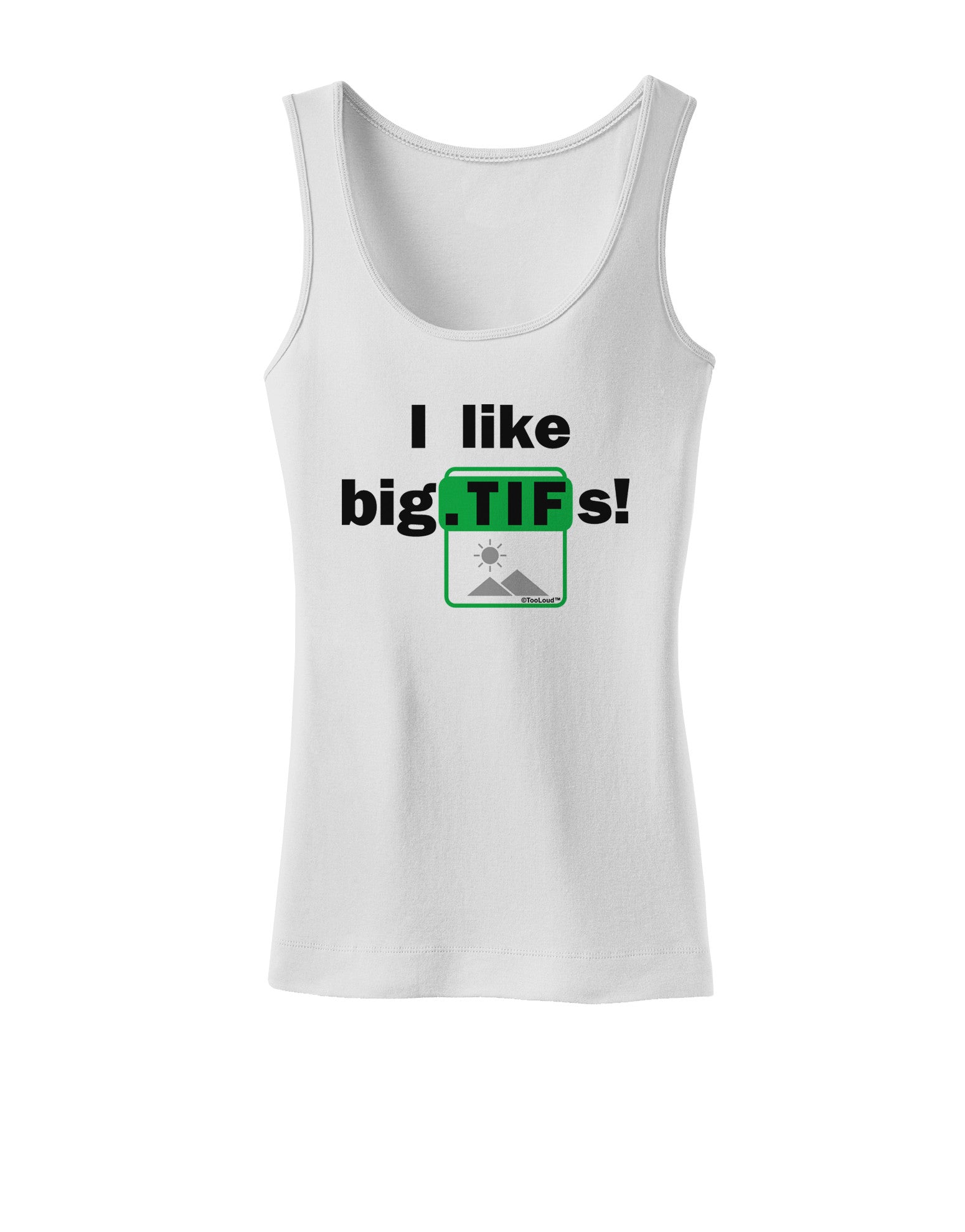 I Like Big Tifs Womens Petite Tank Top-TooLoud-White-X-Small-Davson Sales