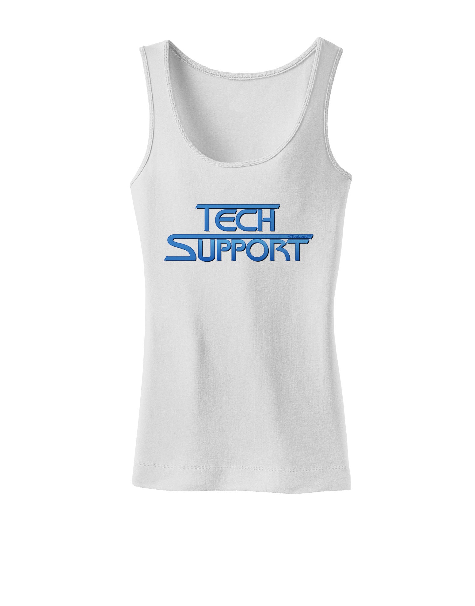 Tech Support Logo Womens Petite Tank Top-TooLoud-White-X-Small-Davson Sales