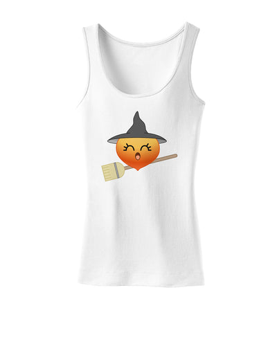 Penelope Peach Witch - Cute Fruit Womens Tank Top-Womens Tank Tops-TooLoud-White-X-Small-Davson Sales