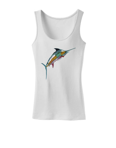 Colorful Vector Swordfish Womens Tank Top-Womens Tank Tops-TooLoud-White-X-Small-Davson Sales