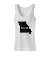 Missouri - United States Shape Womens Tank Top-Womens Tank Tops-TooLoud-White-X-Small-Davson Sales