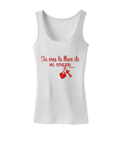 Tu Eres La Llave De Mi Corazon Womens Tank Top by TooLoud-Womens Tank Tops-TooLoud-White-X-Small-Davson Sales