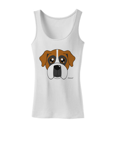 Cute Boxer Dog Womens Tank Top-Womens Tank Tops-TooLoud-White-X-Small-Davson Sales