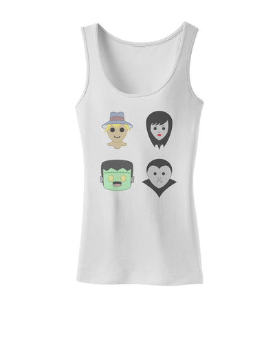 Four Lil Monsters - Halloween Design Womens Tank Top-Womens Tank Tops-TooLoud-White-X-Small-Davson Sales