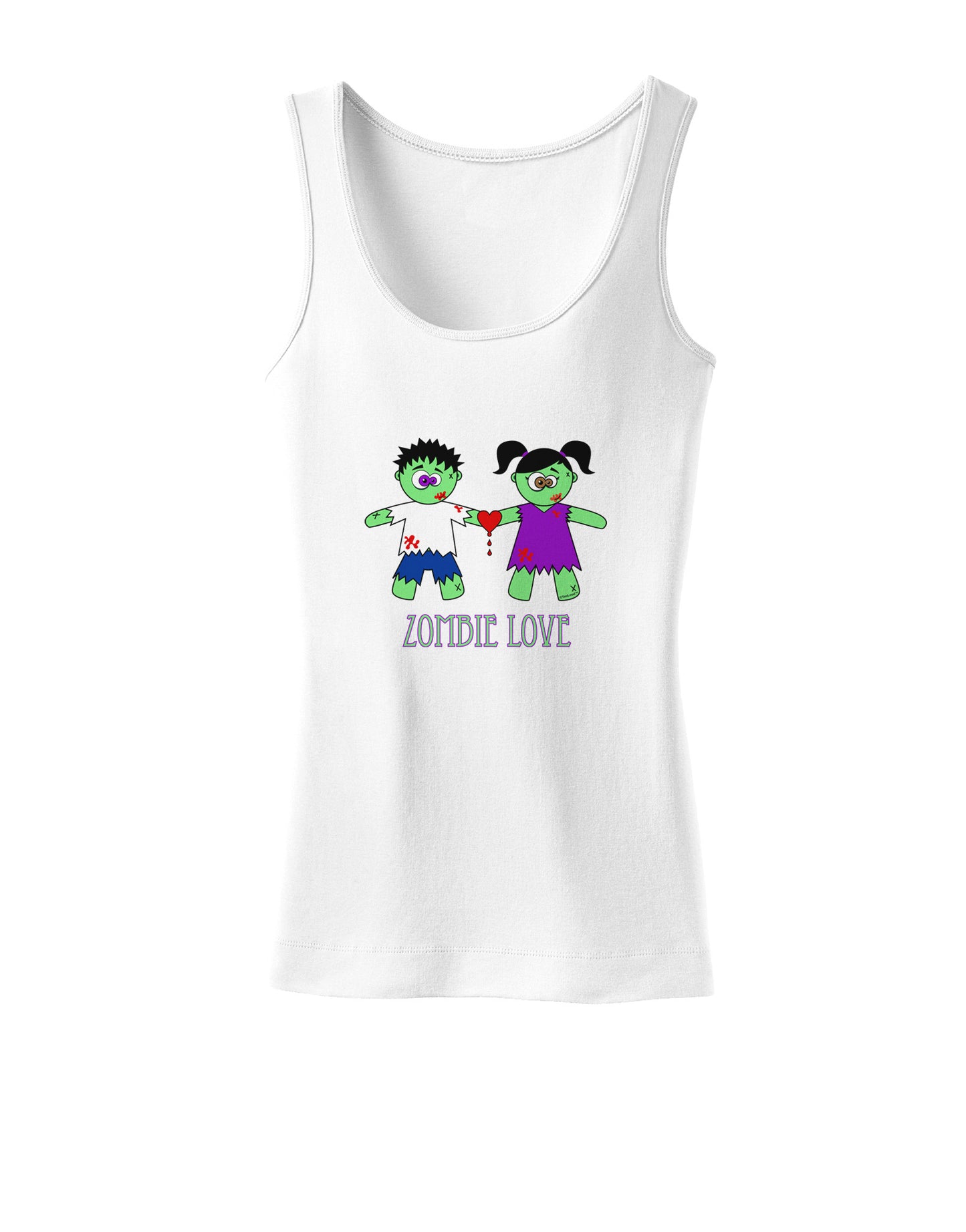 Zombie Love Couple Halloween Womens Tank Top-Womens Tank Tops-TooLoud-White-X-Small-Davson Sales