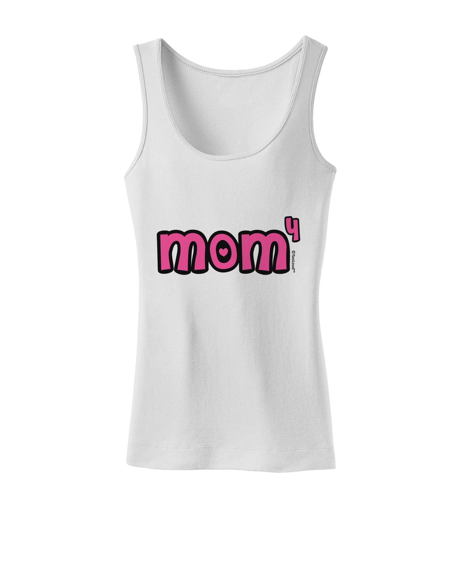 Mom to the Fourth Power - Cute Mom of 4 Design Womens Tank Top by TooLoud-Womens Tank Tops-TooLoud-White-X-Small-Davson Sales