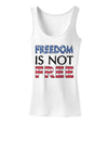 Freedom Is Not Free Womens Tank Top-Womens Tank Tops-TooLoud-White-X-Small-Davson Sales