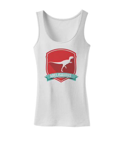 Jurassic Abelisaurus Dinosaur Design Womens Tank Top by TooLoud-Womens Tank Tops-TooLoud-White-X-Small-Davson Sales