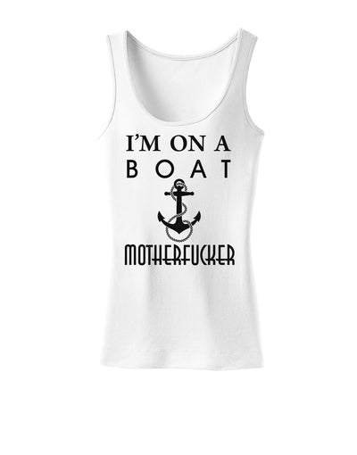 I'm on a Boat Motherfucker Womens Tank Top-Womens Tank Tops-TooLoud-White-X-Small-Davson Sales