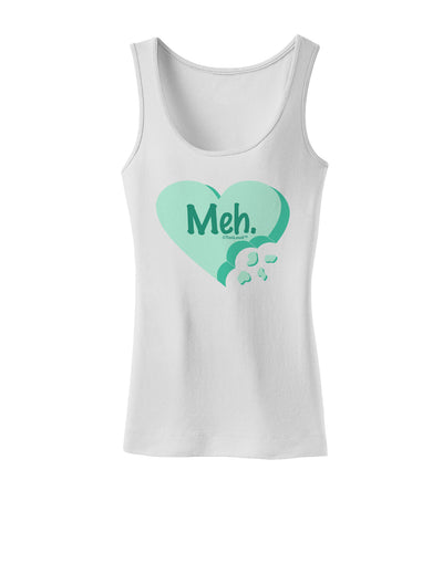 Meh Candy Heart Green - Valentines Day Womens Tank Top by TooLoud-Womens Tank Tops-TooLoud-White-X-Small-Davson Sales