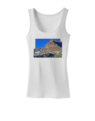 Colorado Snowy Mountains Cutout Womens Tank Top-Womens Tank Tops-TooLoud-White-X-Small-Davson Sales