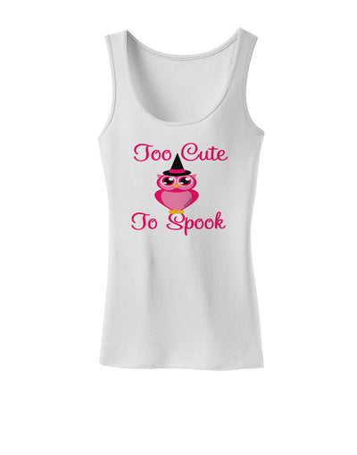 Owl Too Cute Pink Womens Tank Top-Womens Tank Tops-TooLoud-White-X-Small-Davson Sales