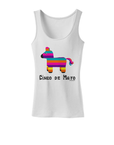 Colorful Pinata Design - Cinco de Mayo Womens Tank Top by TooLoud-Womens Tank Tops-TooLoud-White-X-Small-Davson Sales